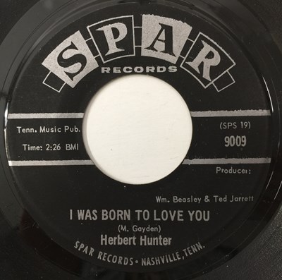 Lot 227 - HERBERT HUNTER - I WAS BORN TO LOVE YOU 7" (OG 1966 - SPAR RECORDS 9009)