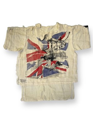 Lot 99 - THE SEX PISTOLS - AN ORIGINAL 'ANARCHY' T-SHIRT BY SEDITIONARIES.