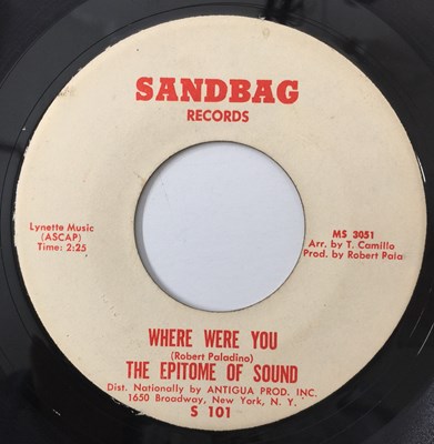 Lot 33 - THE EPITOME OF SOUND - YOU DON'T LOVE ME 7" (US STOCK - SANDBAG - S101)