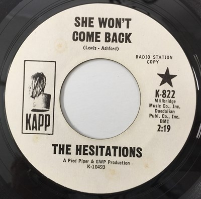 Lot 232 - THE HESITATIONS - SHE WON'T COME BACK (PROMO - KAPP K-822)