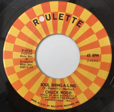 Lot 36 - CHUCK WOOD - SEVEN DAYS TOO LONG/ SOUL SHING-A-LING 7" (US STOCK - ROULETTE - R-4754)