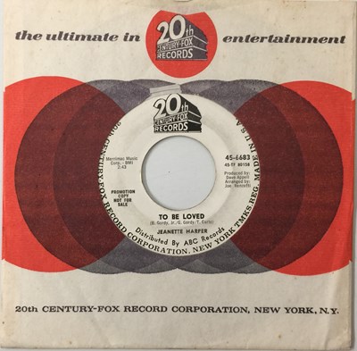 Lot 40 - JEANETTE HARPER - TO BE LOVED/ PUT ME IN YOUR POCKET 7" (US PROMO - 20TH CENTURY - 45-6683)