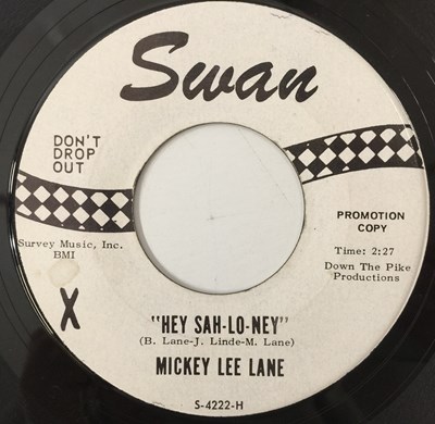 Lot 60 - MICKEY LEE LANE - HEY SAH-LO-NEY 7" (PROMO - SWAN S-4222)