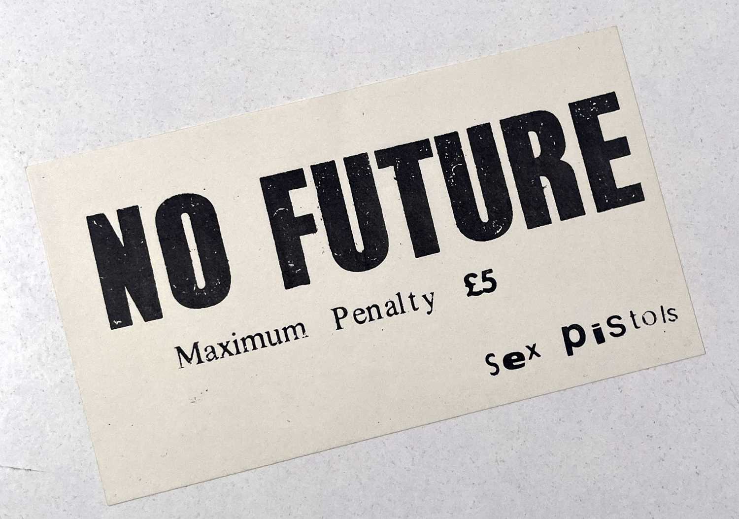 Lot 102 - THE SEX PISTOLS - NO FUTURE ORIGINAL STICKER - 1977.