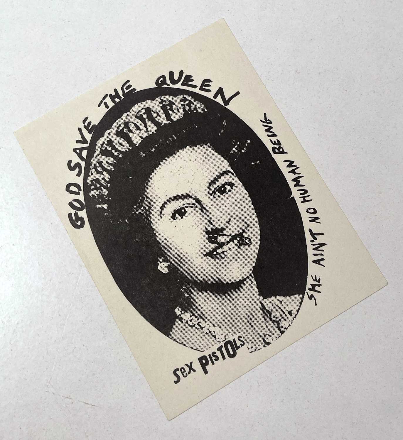 Lot 103 - THE SEX PISTOLS -  GOD SAVE THE QUEEN ORIGINAL STICKER - 1977.