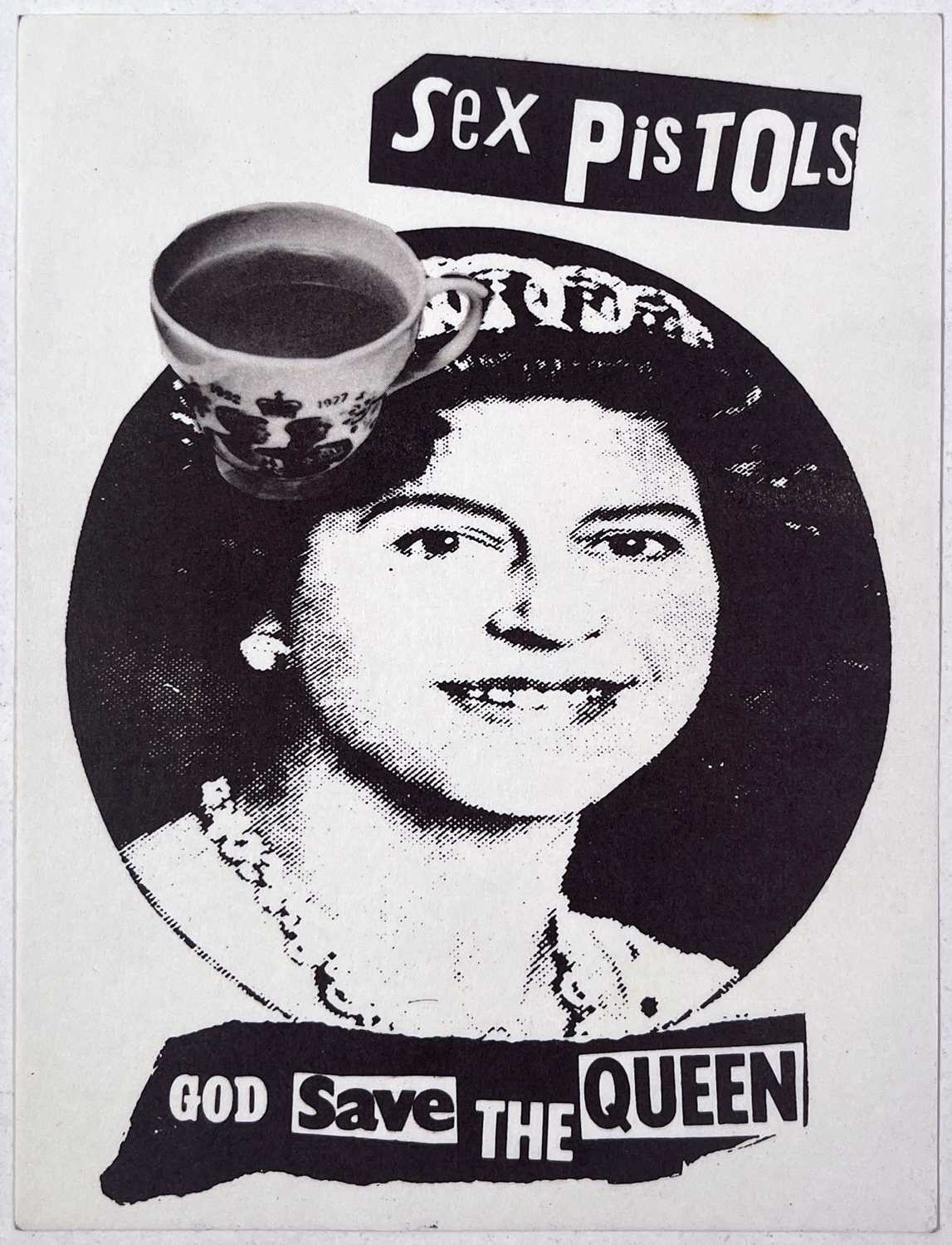 Lot 105 - THE SEX PISTOLS - ORIGINAL TEACUP FLYER - JAMIE REID DESIGN.