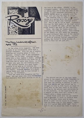 Lot 243 - PUNK INTEREST - ORIGINAL ARTWORK / LAYOUT FOR 'GHAST UP' FANZINE, JULY 1977.