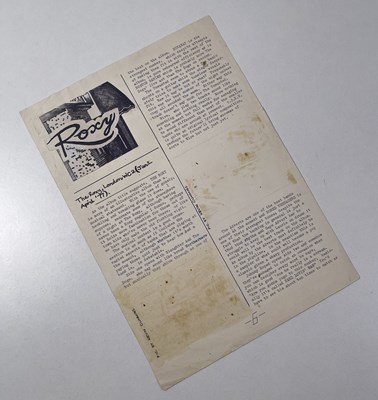 Lot 243 - PUNK INTEREST - ORIGINAL ARTWORK / LAYOUT FOR 'GHAST UP' FANZINE, JULY 1977.