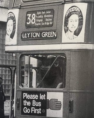 Lot 123 - THE SEX PISTOLS - AN ORIGINAL GOD SAVE THE QUEEN PROMOTIONAL BUS POSTER.