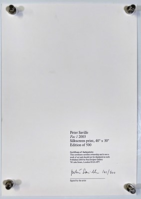Lot 16 - JOY DIVISION / FACTORY INTEREST - OFFICIAL PETER SAVILE FAC 1 LICENSED REPRINT WITH COA.