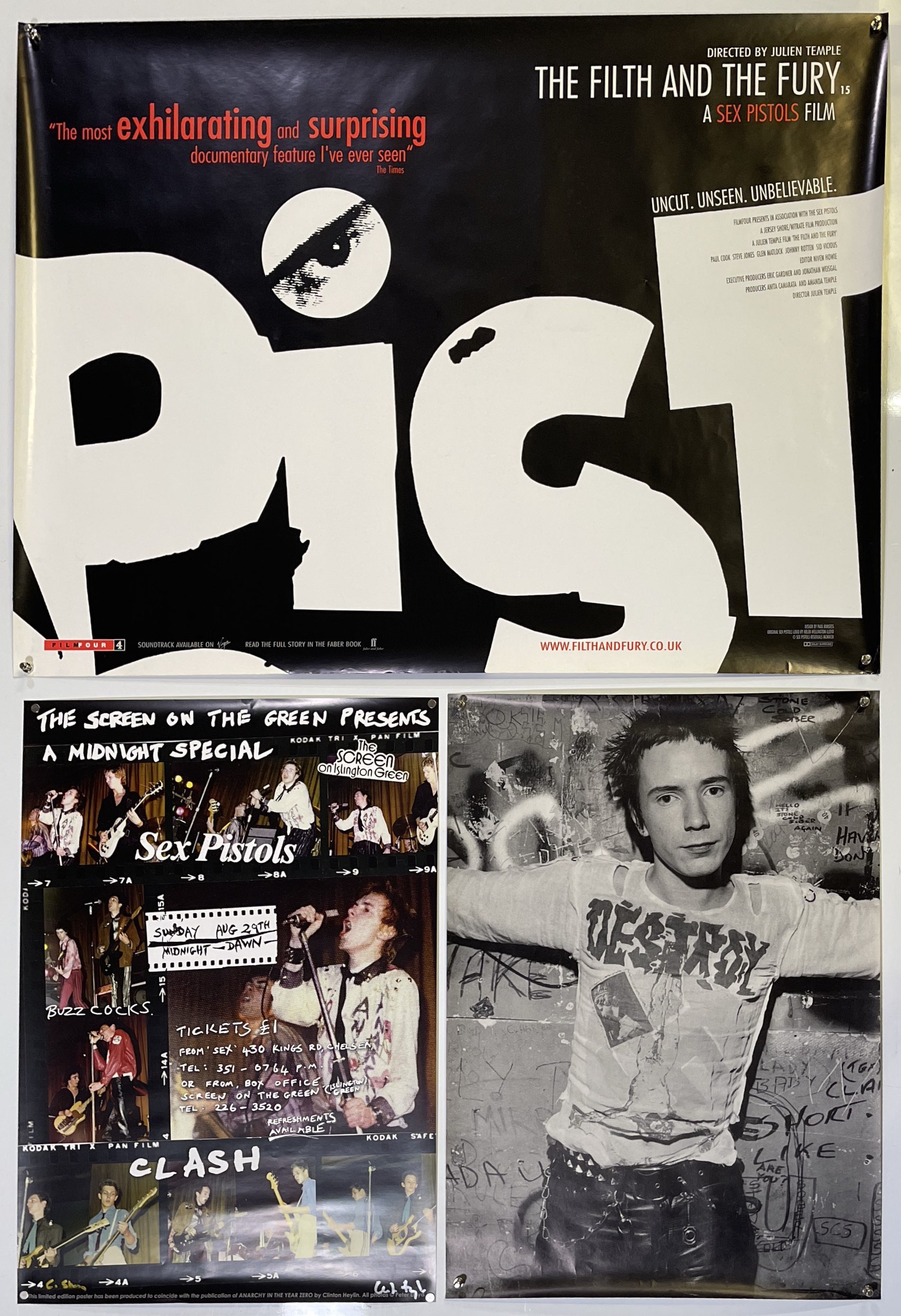 Lot 125 - SEX PISTOLS - POSTER COLLECTION INC FILTH