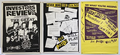 Lot 457 - THE SEX PISTOLS - GOOD SELECTION OF REPRODUCTION POSTERS INC DERBY.