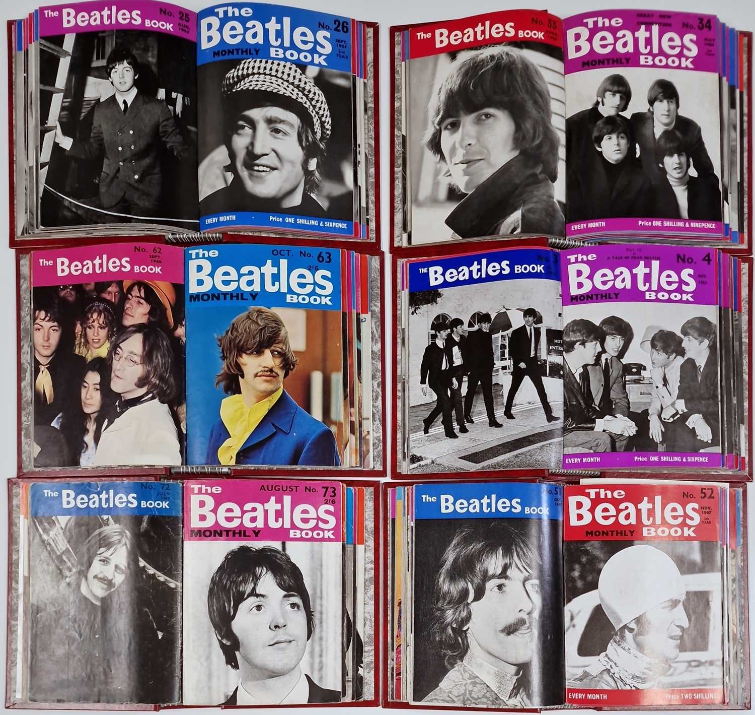 Lot 124 - THE BEATLES - FULL SET OF MONTHLY MAGAZINES