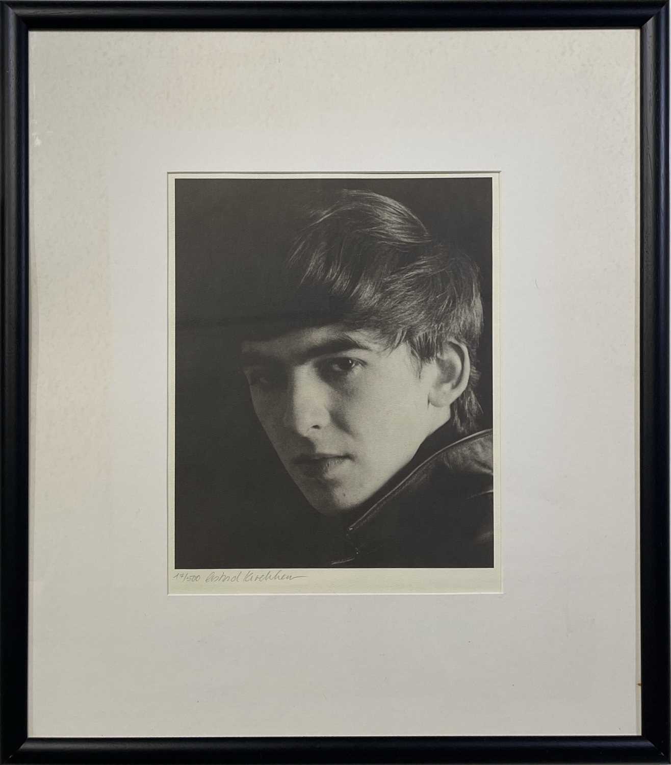 Lot 298 - THE BEATLES - GEORGE HARRISON - ASTRID KIRCHHERR SIGNED LIMITED EDITION PRINT