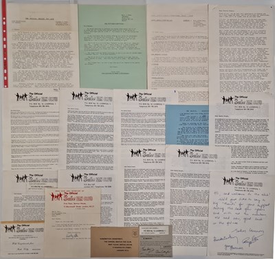 Lot 161 - THE BEATLES - FAN CLUB EPHEMERA - LONDON AREA.