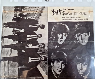 Lot 135 - THE BEATLES - ORIGINAL FAN CLUB NEWSLETTERS INC BEATLES SHOW FAN CLUB PROGRAMME.