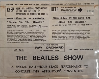 Lot 135 - THE BEATLES - ORIGINAL FAN CLUB NEWSLETTERS INC BEATLES SHOW FAN CLUB PROGRAMME.