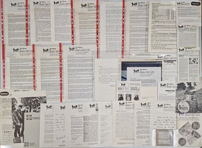 Lot 165 - THE BEATLES - FAN CLUB EPHEMERA INC NEWSLETTERS.