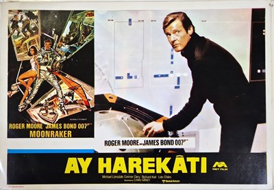 Lot 234 - JAMES BOND - MOONRAKER (1979)  FULL SET OF EIGHT TURKISH LOBBY CARDS.