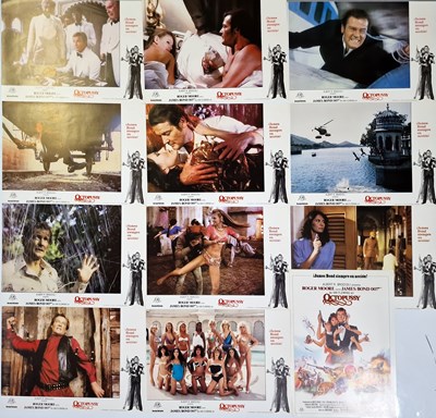 Lot 267 - JAMES BOND - OCTOPUSSY (1983) - FULL SET OF SPANISH LOBBY CARDS.