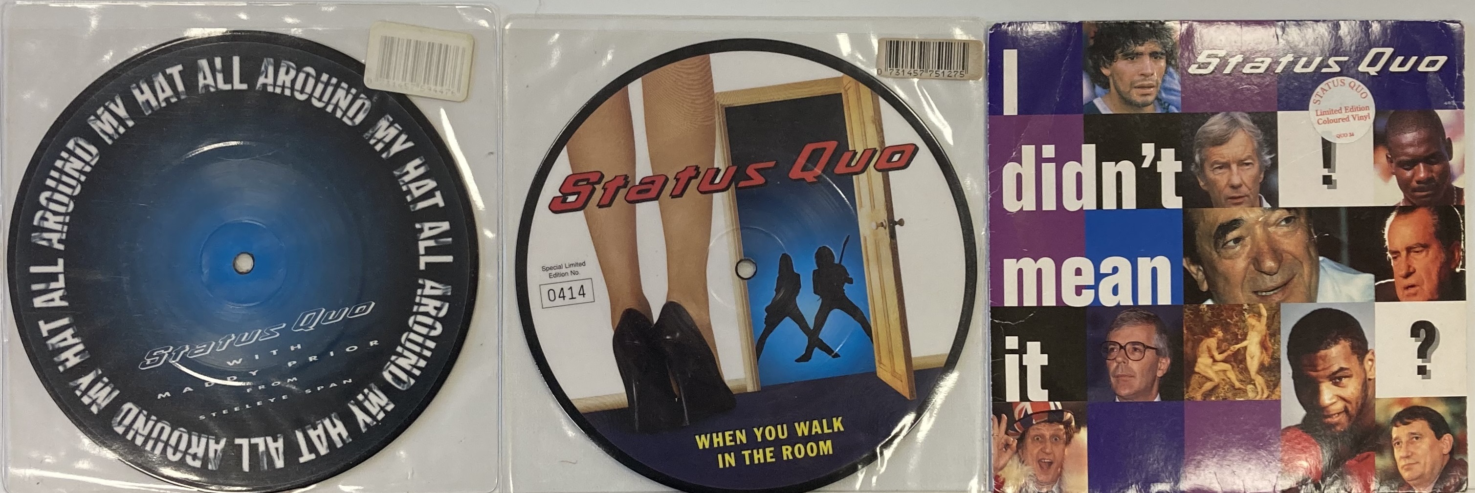 Lot 315 - STATUS QUO SIGNED BOOK AND MEMORABILIA