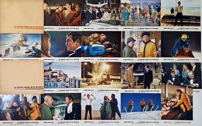 Lot 155 - JAMES BOND - ON HER MAJESTY'S SECRET SERVICE (1969) TWO SETS OF FRENCH LOBBY CARDS.