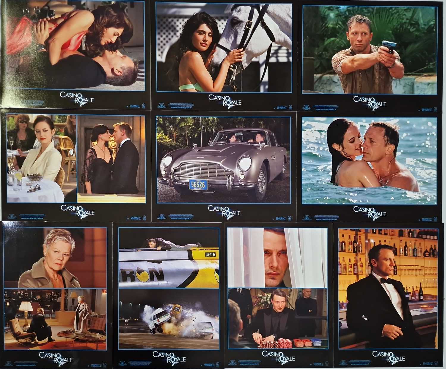 Lot 146 - JAMES BOND - CASINO ROYALE (2006) - FRENCH LOBBY CARD SET.