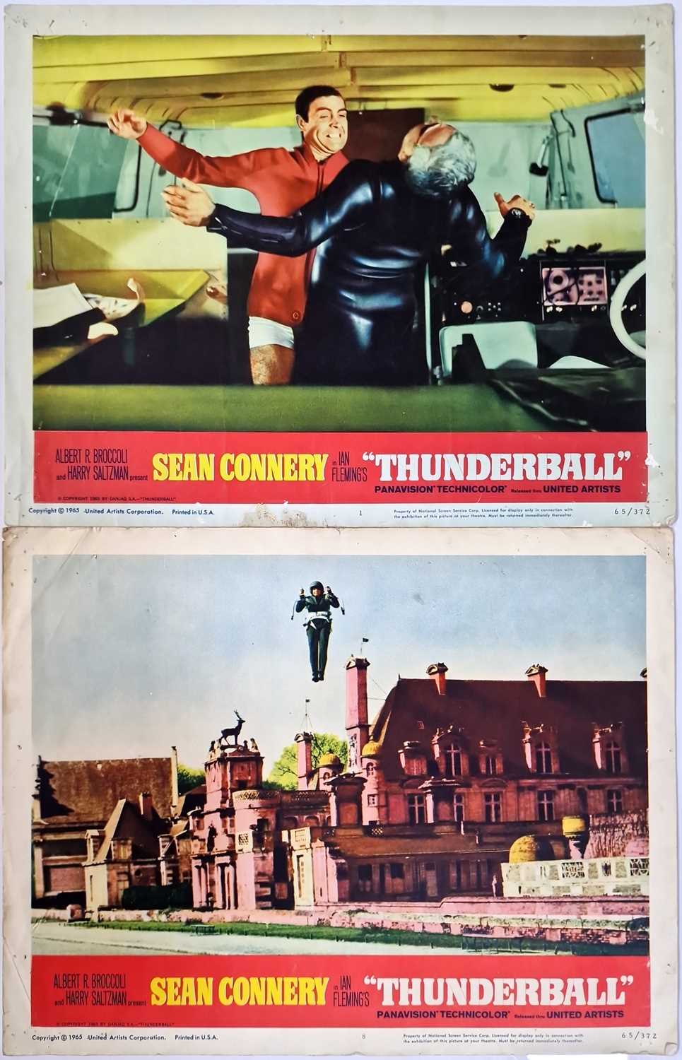 Lot 104 - JAMES BOND - THUNDERBALL (1965) - TWO ORIGINAL LOBBY CARDS.