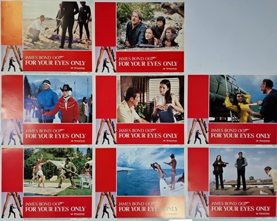 Lot 260 - JAMES BOND - FOR YOUR EYES ONLY (1981) - FULL SET OF 8 US LOBBY CARDS.