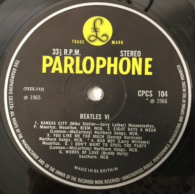 Lot 8 - THE BEATLES - VI LP (ORIGINAL EXPORT COPY - PARLOPHONE CPCS 104)