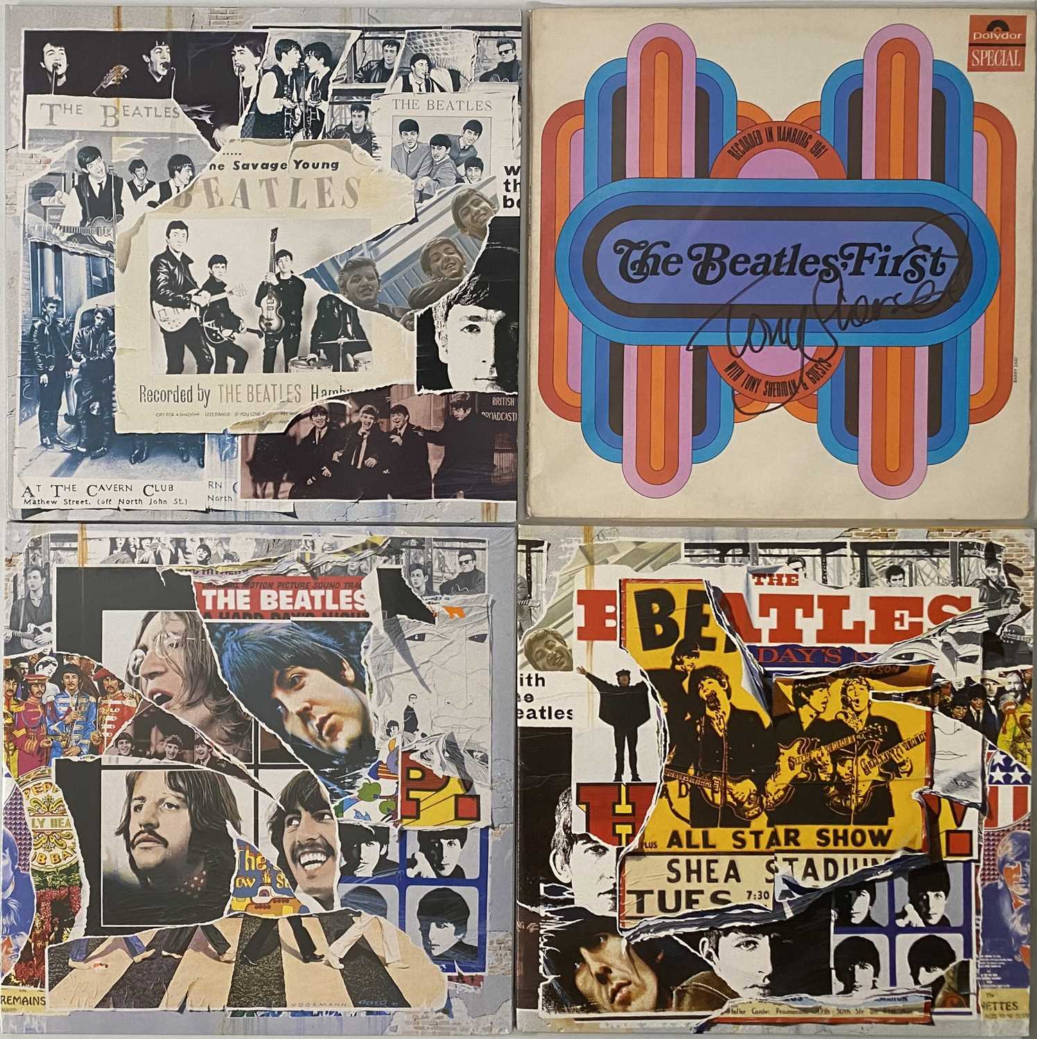 Lot 14 - THE BEATLES - ANTHOLOGY LP SET + SIGNED TONY