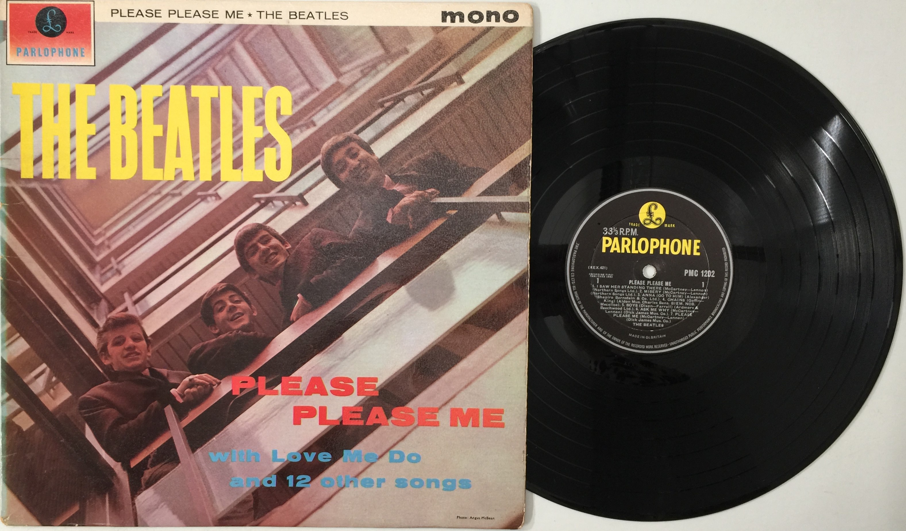 THE BEATLES - PLEASE PLEASE ME LP (UK DECCA CONTRACT PRESS - PARLOPHONE -  PMC 1202)