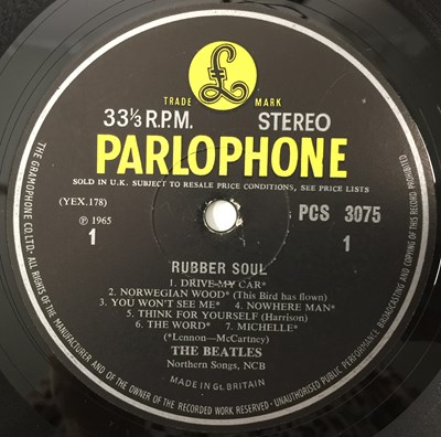 Lot 19 - THE BEATLES - RUBBER SOUL LP (UK STEREO - PCS 3075)