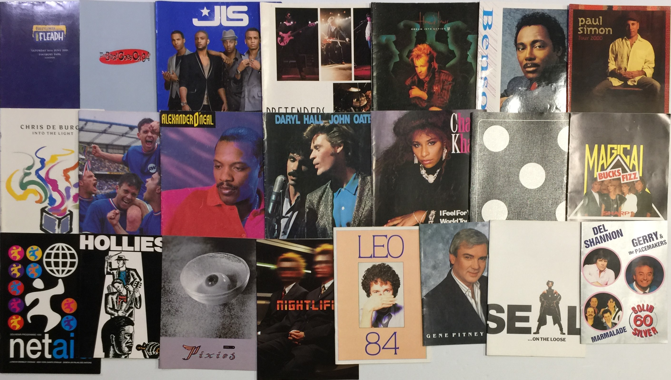 Lot 104 - POP AND ROCK CONCERT PROGRAMME COLLECTION