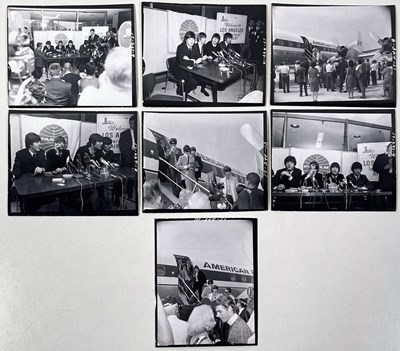 Lot 299 - THE BEATLES - ORIGINAL 1964 PHOTOGRAPHS OF THE BEATLES ARRIVING IN LA.