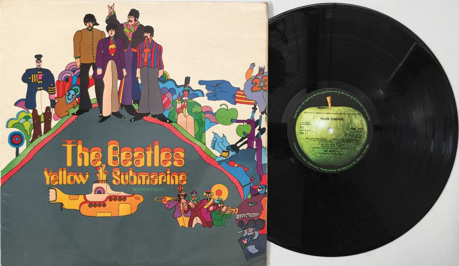 Lot 25 - THE BEATLES - YELLOW SUBMARINE LP (ORIGINAL UK MONO COPY - PMC 7070)