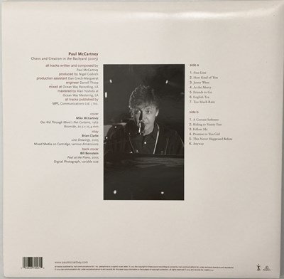 Lot 43 - PAUL MCCARTNEY - CHAOS AND CREATION IN THE BACKYARD LP (2005 ORIGINAL - PARLOPHONE 0094633795815)