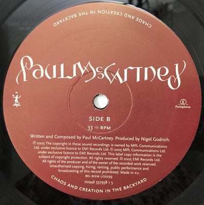 Lot 43 - PAUL MCCARTNEY - CHAOS AND CREATION IN THE BACKYARD LP (2005 ORIGINAL - PARLOPHONE 0094633795815)