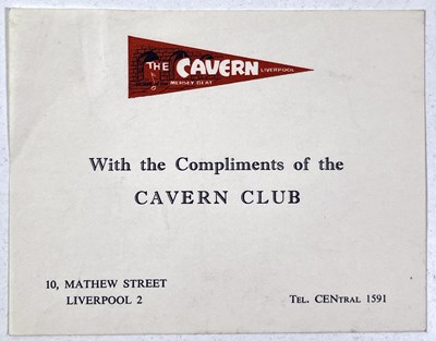 Lot 182 - THE BEATLES - CAVERN CLUB EPHEMERA.