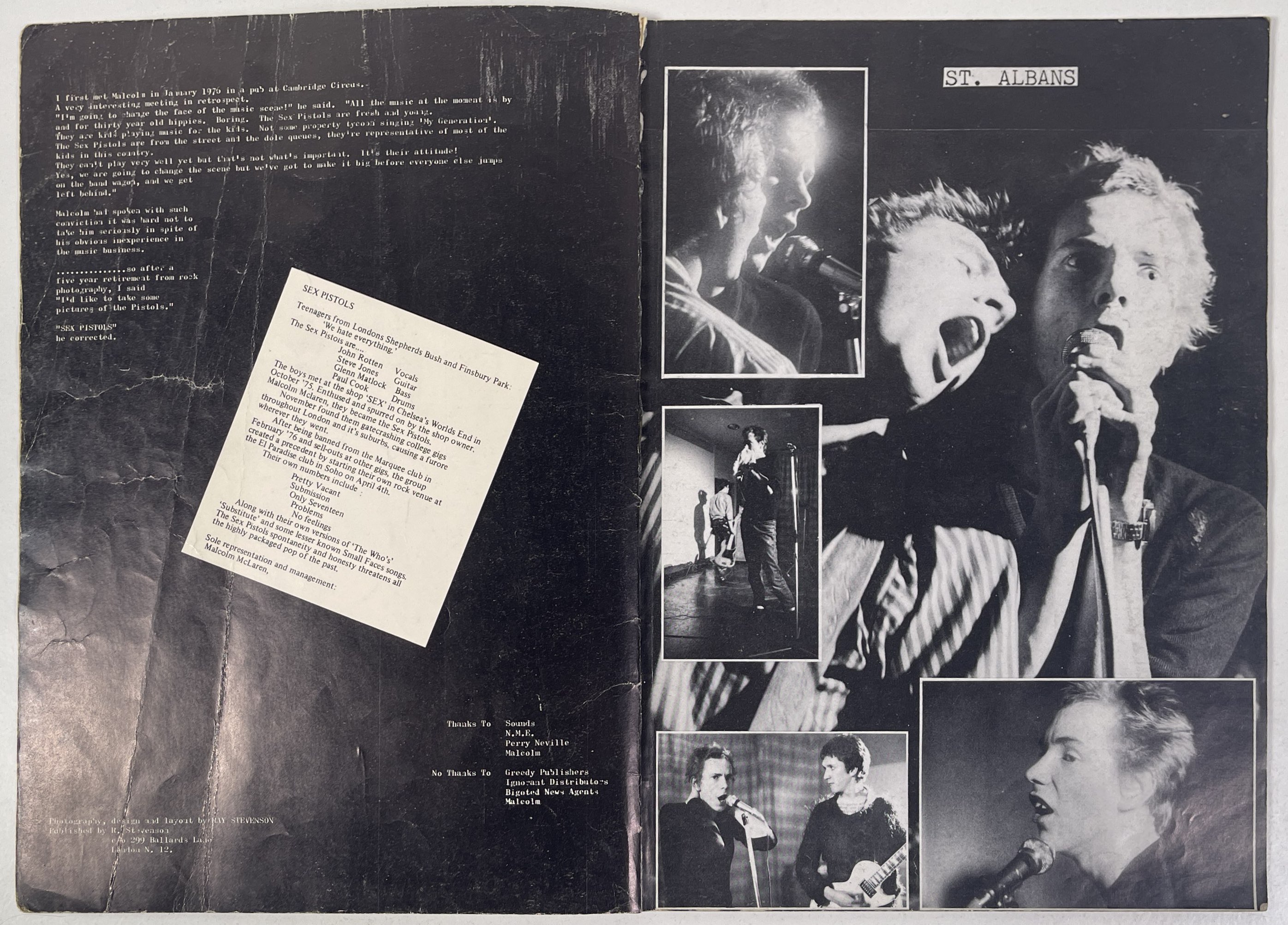 Lot 441 - RAY STEVENSON - ORIGINAL SEX PISTOLS SCRAP