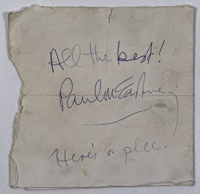 Lot 329 - PAUL MCCARTNEY - SIGNATURE AND PLECTRUM.