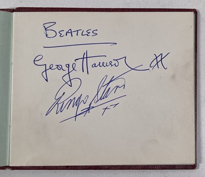 Lot 328 - THE BEATLES - AUTOGRAPH BOOK WITH JOHN LENNON, GEORGE HARRISON, RINGO STARR.