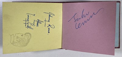 Lot 328 - THE BEATLES - AUTOGRAPH BOOK WITH JOHN LENNON, GEORGE HARRISON, RINGO STARR.