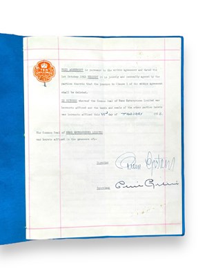 Lot 204 - THE BEATLES - LIMITED EDITION 50TH ANNIVERSARY NEMS CONTRACT FACSIMILES.