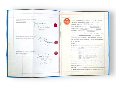 Lot 204 - THE BEATLES - LIMITED EDITION 50TH ANNIVERSARY NEMS CONTRACT FACSIMILES.