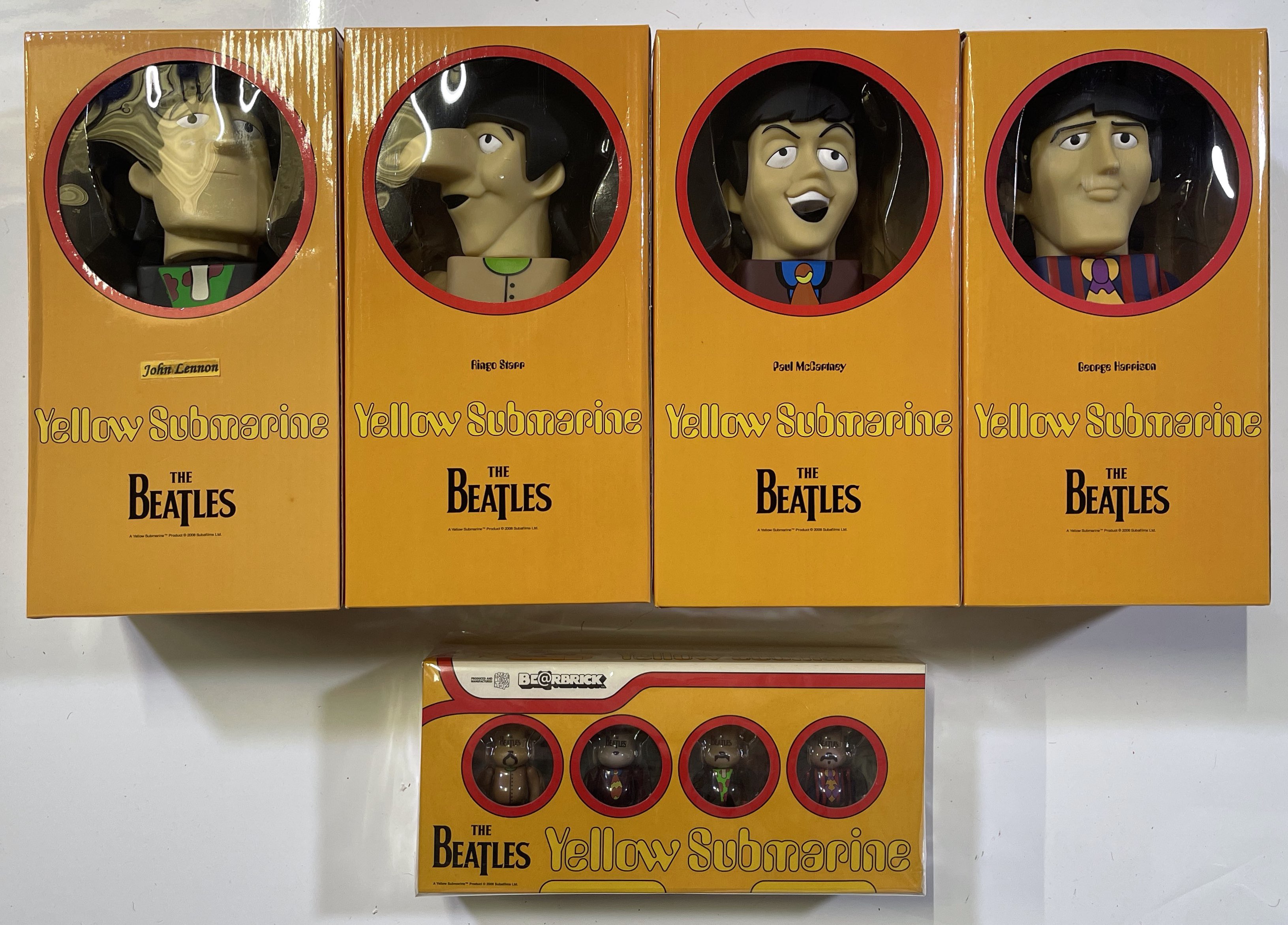 Lot 206 - THE BEATLES - 'BEARBRICK' 'BABYBEAR' TOYS