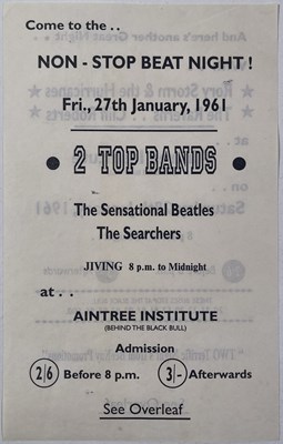 Lot 274 - THE BEATLES - ORIGINAL 1961 HANDBILL.