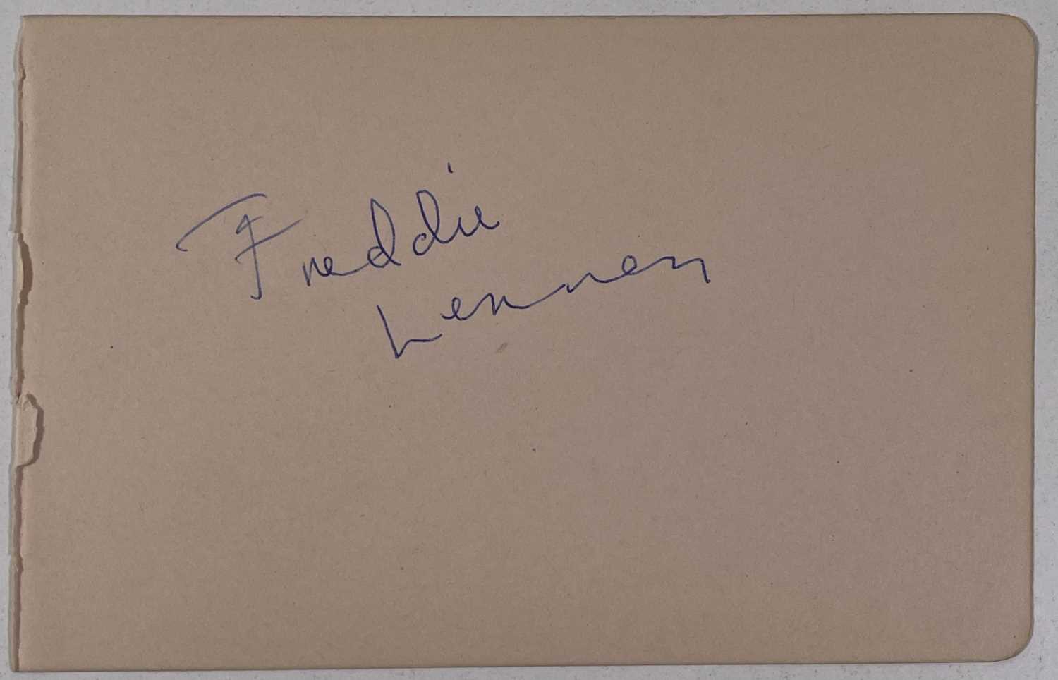 Lot 326 - THE BEATLES INTEREST - FREDDIE LENNON AUTOGRAPH.