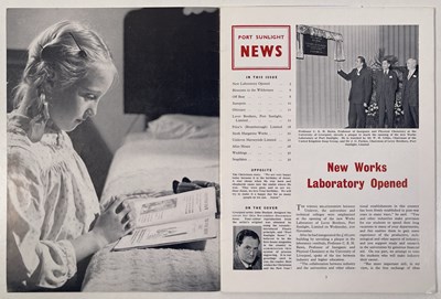 Lot 129 - THE BEATLES INTEREST - ORIGINAL 1962 PORT SUNLIGHT MAGAZINE WITH BEATLES MENTION / ORIGINAL APPLE BADGES.