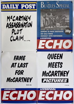 Lot 210 - THE BEATLES INTEREST - EIGHT ORIGINAL LIVERPOOL ECHO BILLBOARD POSTERS.